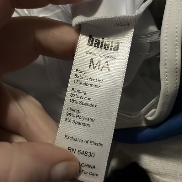 New Balera gymnastics tumbling dance Leotard USA Printed Stars And Stripes sz AM - Picture 7 of 10